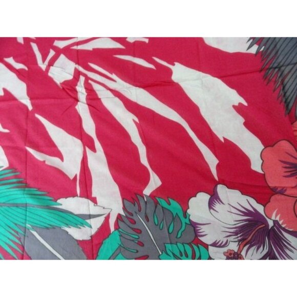 1970’s Floral Oversize Scarf Shawl Wrap Red Purple Black Made in Italy Betmar - Picture 5 of 9